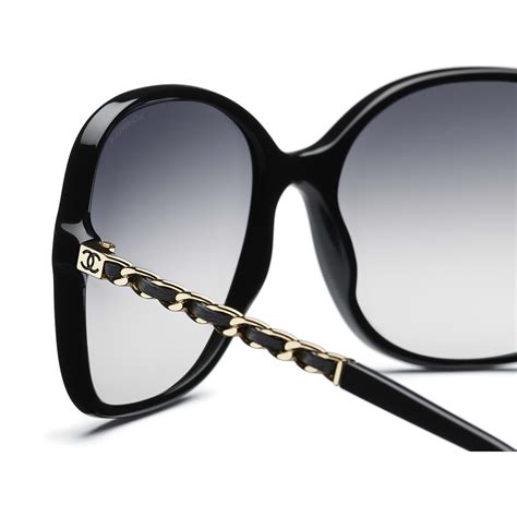 CHANEL 5210Q Square Acetate & Lambskin Sunglasses